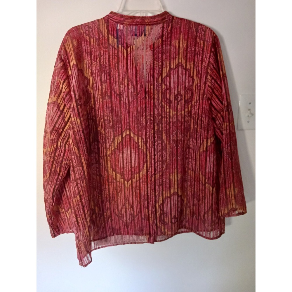 Womens Blouse Size  0X JJill Autumn Blouse  Fall Colors Blouse